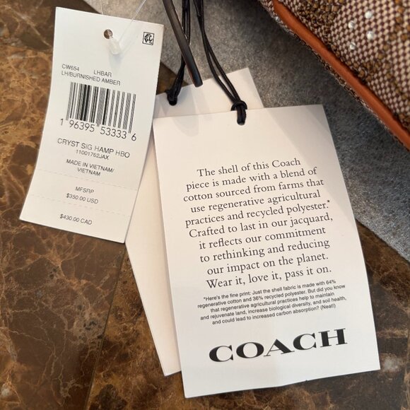 Coach Hampton's Hobo Bag in Crystal Signature Jacquard (Amber) - Picture 15 of 15